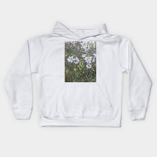 Almond tree branches and flowers Kids Hoodie